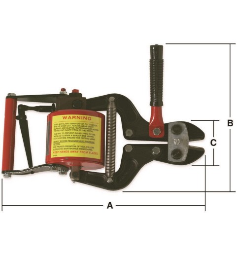 Crescent HK Porter Pneumatic Cutter Heavy Duty Center Cut