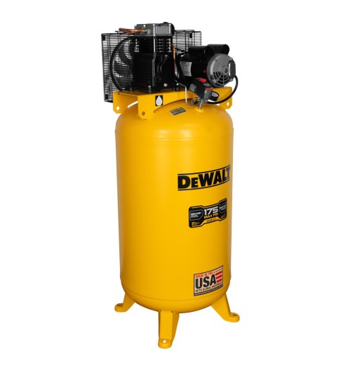 DEWALT 80 Gallon Oil Lubricated Air Compressor High Air Flow, 175 Max PSI, 5 HP DEWALT 80 Gallon Oil Lubricated Air Compressor High Air Flow, 175 Max PSI, 5 HP