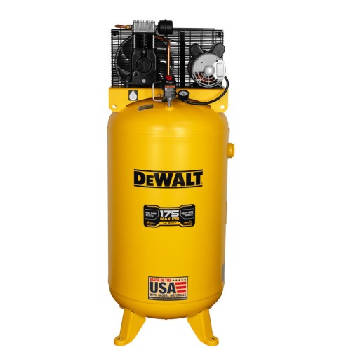 DEWALT 80 Gallon Oil Lubricated Air Compressor High Air Flow, 175 Max PSI, 5 HP DEWALT 80 Gallon Oil Lubricated Air Compressor High Air Flow, 175 Max PSI, 5 HP