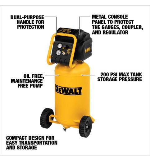 DEWALT Heavy-Duty 200 PSI MAX Electric Workshop Compressor (D55168) DEWALT Heavy-Duty 200 PSI MAX Electric Workshop Compressor (D55168)