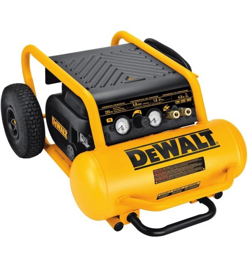DEWALT HEAVY-DUTY 200PSI 4.5 GALLON ELECTRIC WHEELED COMPRESSOR (D55146) DEWALT HEAVY-DUTY 200PSI 4.5 GALLON ELECTRIC WHEELED COMPRESSOR (D55146)