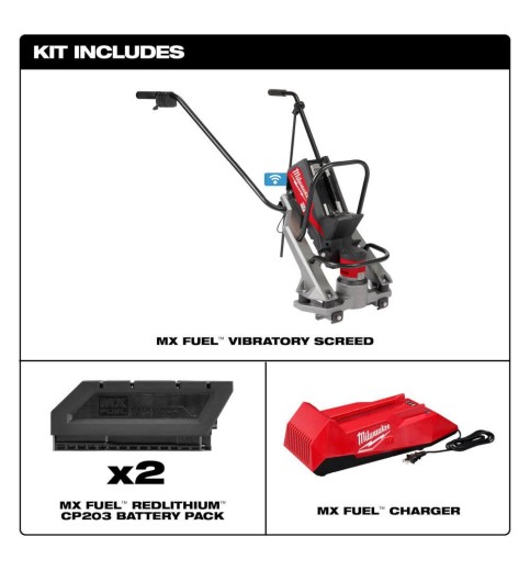 Milwaukee MX FUEL Vibratory Screed Kit