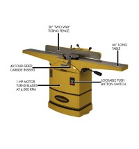 Powermatic 6 In. Jointer with Helical Cutter Head