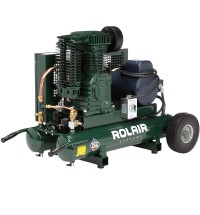 Rolair 5 HP 230V 18.8 CFM@90PSI 9 Gall Twin Tank Constant-Run Compressor
